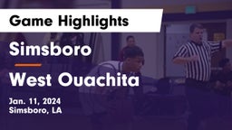 Simsboro  vs West Ouachita  Game Highlights - Jan. 11, 2024