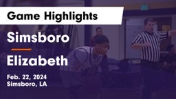 Simsboro  vs Elizabeth  Game Highlights - Feb. 22, 2024