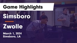 Simsboro  vs Zwolle  Game Highlights - March 1, 2024