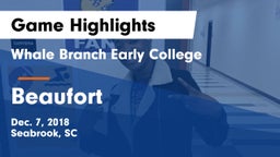 Whale Branch Early College  vs Beaufort  Game Highlights - Dec. 7, 2018