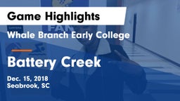 Whale Branch Early College  vs Battery Creek  Game Highlights - Dec. 15, 2018