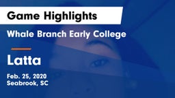 Whale Branch Early College  vs Latta  Game Highlights - Feb. 25, 2020