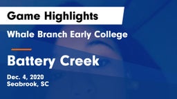 Whale Branch Early College  vs Battery Creek  Game Highlights - Dec. 4, 2020