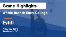 Whale Branch Early College  vs Estill  Game Highlights - Nov. 30, 2021