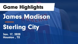 James Madison  vs Sterling City  Game Highlights - Jan. 17, 2020