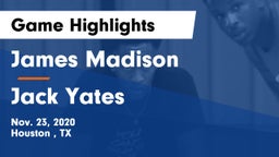 James Madison  vs Jack Yates  Game Highlights - Nov. 23, 2020