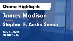 James Madison  vs Stephen F. Austin Senior  Game Highlights - Jan. 16, 2021