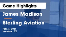 James Madison  vs Sterling Aviation  Game Highlights - Feb. 6, 2021