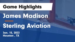 James Madison  vs Sterling Aviation  Game Highlights - Jan. 15, 2022