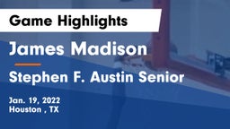 James Madison  vs Stephen F. Austin Senior  Game Highlights - Jan. 19, 2022