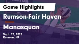 Rumson-Fair Haven  vs Manasquan  Game Highlights - Sept. 23, 2023