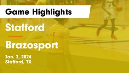 Stafford  vs Brazosport  Game Highlights - Jan. 2, 2024