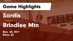 Sardis  vs Brindlee Mtn Game Highlights - Nov. 20, 2017
