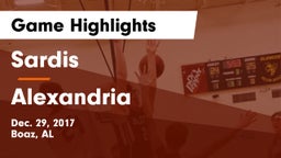 Sardis  vs Alexandria Game Highlights - Dec. 29, 2017