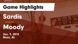 Sardis  vs Moody Game Highlights - Jan. 9, 2018