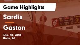 Sardis  vs Gaston Game Highlights - Jan. 18, 2018