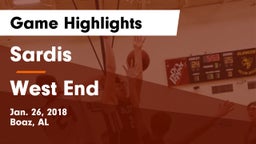 Sardis  vs West End  Game Highlights - Jan. 26, 2018