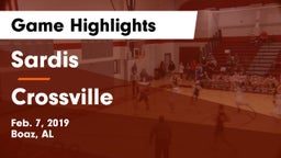 Sardis  vs Crossville  Game Highlights - Feb. 7, 2019