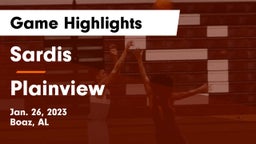 Sardis  vs Plainview Game Highlights - Jan. 26, 2023