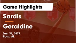 Sardis  vs Geraldine  Game Highlights - Jan. 31, 2023