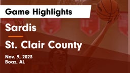 Sardis  vs St. Clair County  Game Highlights - Nov. 9, 2023