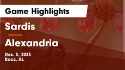 Sardis  vs Alexandria Game Highlights - Dec. 5, 2023