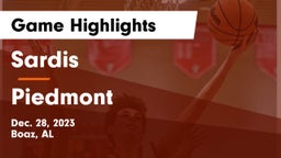 Sardis  vs Piedmont Game Highlights - Dec. 28, 2023