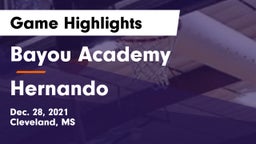 Bayou Academy  vs Hernando  Game Highlights - Dec. 28, 2021