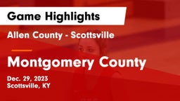 Allen County - Scottsville  vs Montgomery County  Game Highlights - Dec. 29, 2023