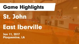 St. John  vs East Iberville   Game Highlights - Jan 11, 2017