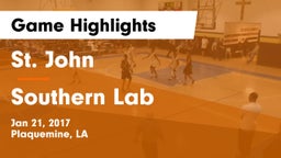 St. John  vs Southern Lab Game Highlights - Jan 21, 2017