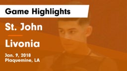 St. John  vs Livonia  Game Highlights - Jan. 9, 2018