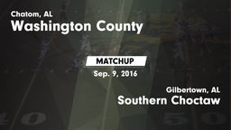 Matchup: Washington County vs. Southern Choctaw  2016