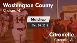 Matchup: Washington County vs. Citronelle  2016