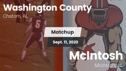 Matchup: Washington County vs. McIntosh  2020