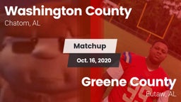 Matchup: Washington County vs. Greene County  2020