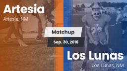 Matchup: Artesia  vs. Los Lunas  2016