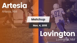 Matchup: Artesia  vs. Lovington  2016