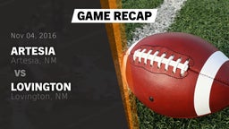 Recap: Artesia  vs. Lovington  2016