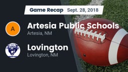 Recap: Artesia Public Schools vs. Lovington  2018