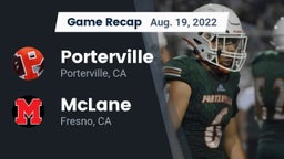 Recap: Porterville  vs. McLane  2022