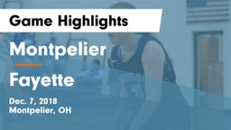 Montpelier  vs Fayette  Game Highlights - Dec. 7, 2018