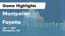Montpelier  vs Fayette  Game Highlights - Feb. 1, 2021