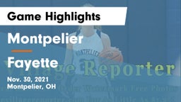 Montpelier  vs Fayette  Game Highlights - Nov. 30, 2021