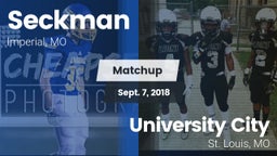 Matchup: Seckman  vs. University City  2018