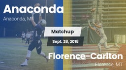 Matchup: Anaconda  vs. Florence-Carlton  2018