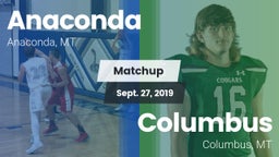 Matchup: Anaconda  vs. Columbus  2019