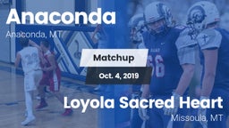 Matchup: Anaconda  vs. Loyola Sacred Heart  2019