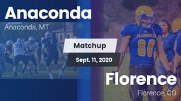 Matchup: Anaconda  vs. Florence  2020