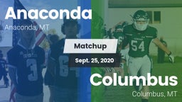 Matchup: Anaconda  vs. Columbus  2020